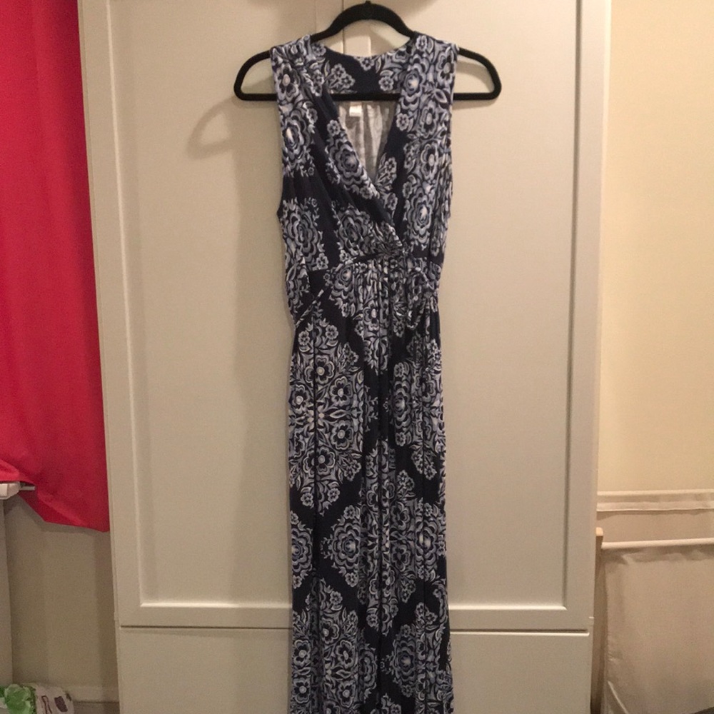 Motherhood maternity blue maxi dress size L